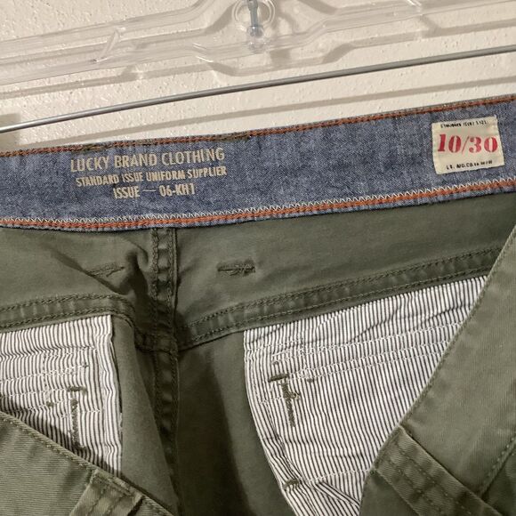Lucky Brand Unisex Utility Gorpcore Casual Summer Military Khaki Shorts 10/30 - Picture 6 of 8